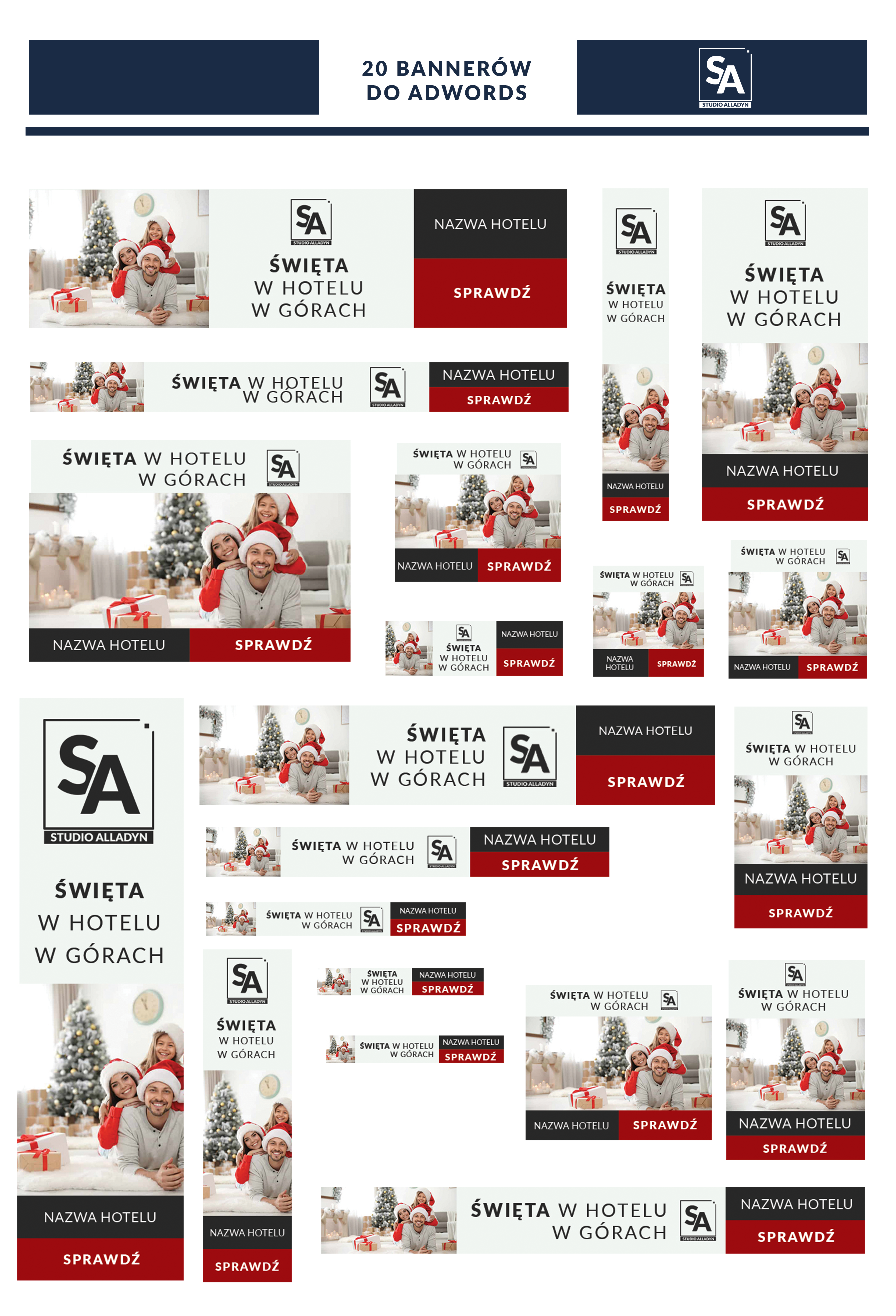 Projekty graficzne bannery Adwords Szablony