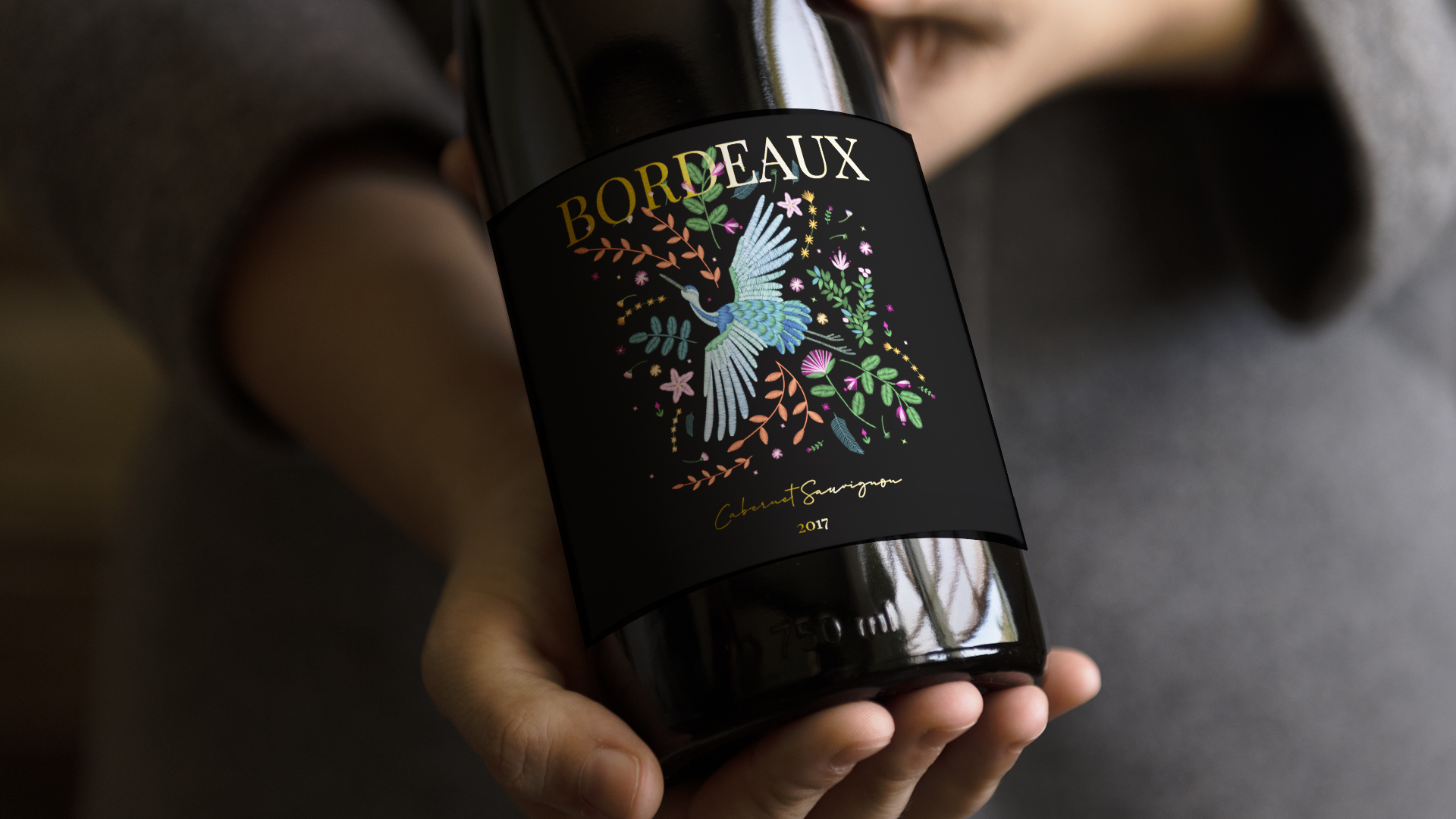 wino etykieta projekt