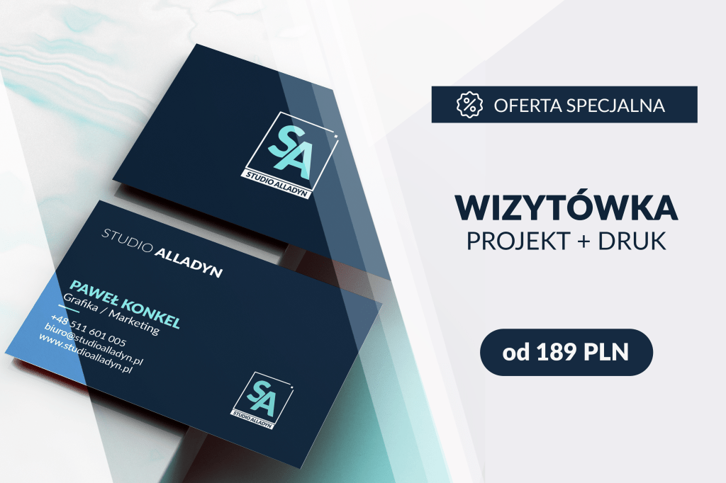 projekt i wydruk wizytówki