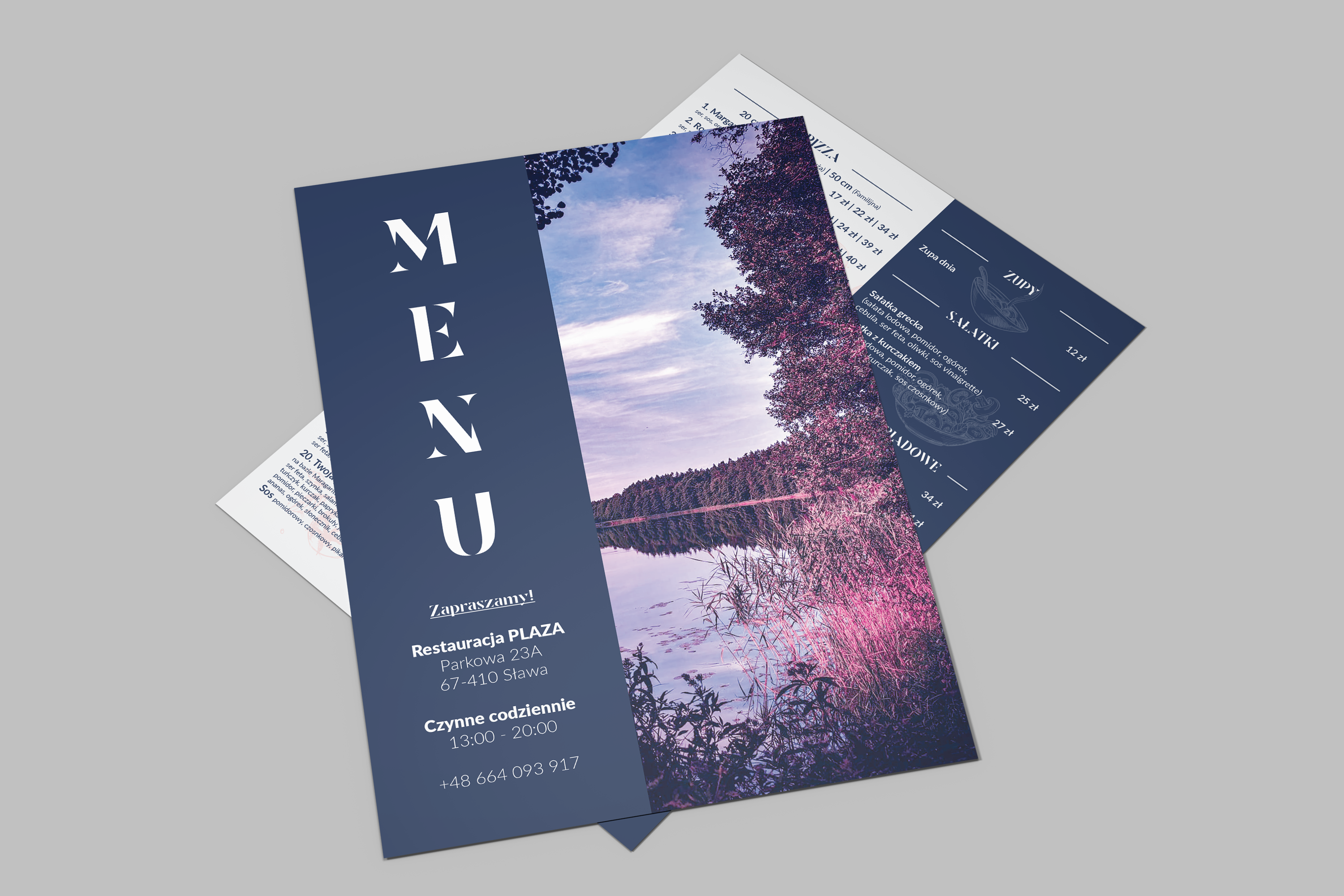 ulotka menu restauracja