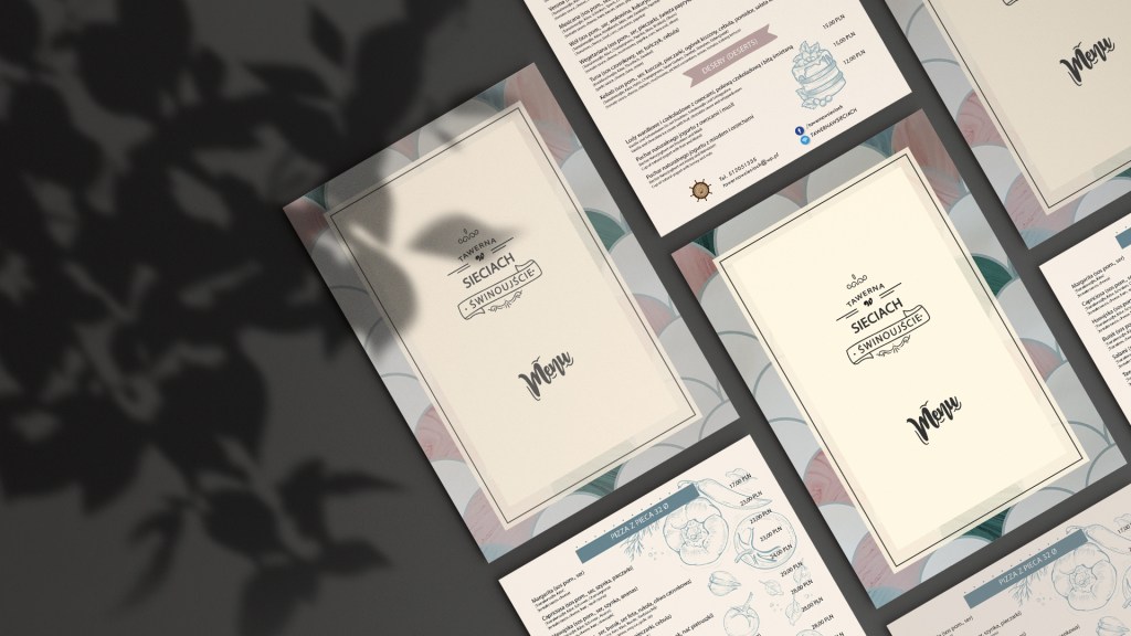 projektowanie kart menu