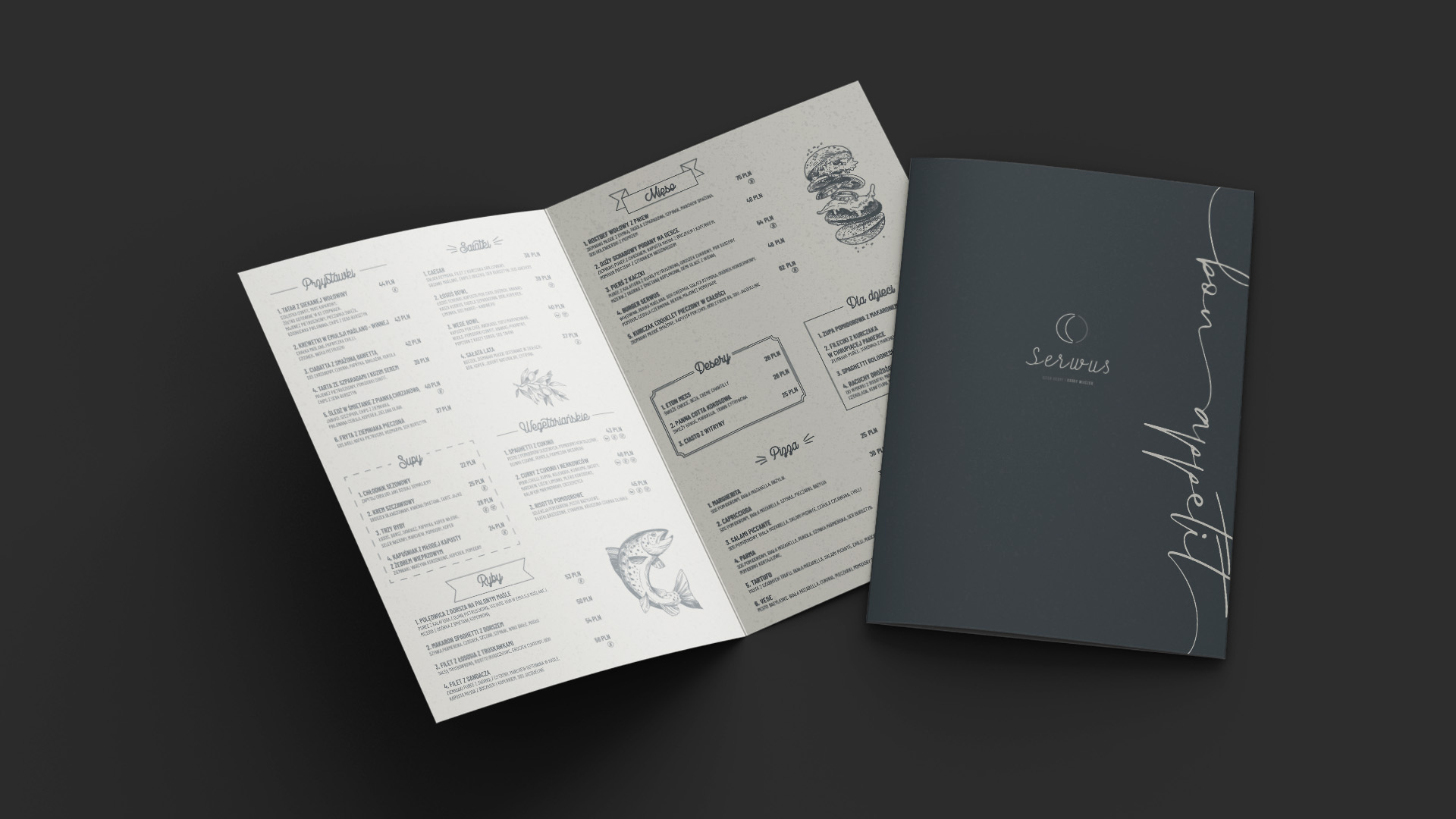 projektowanie kart menu