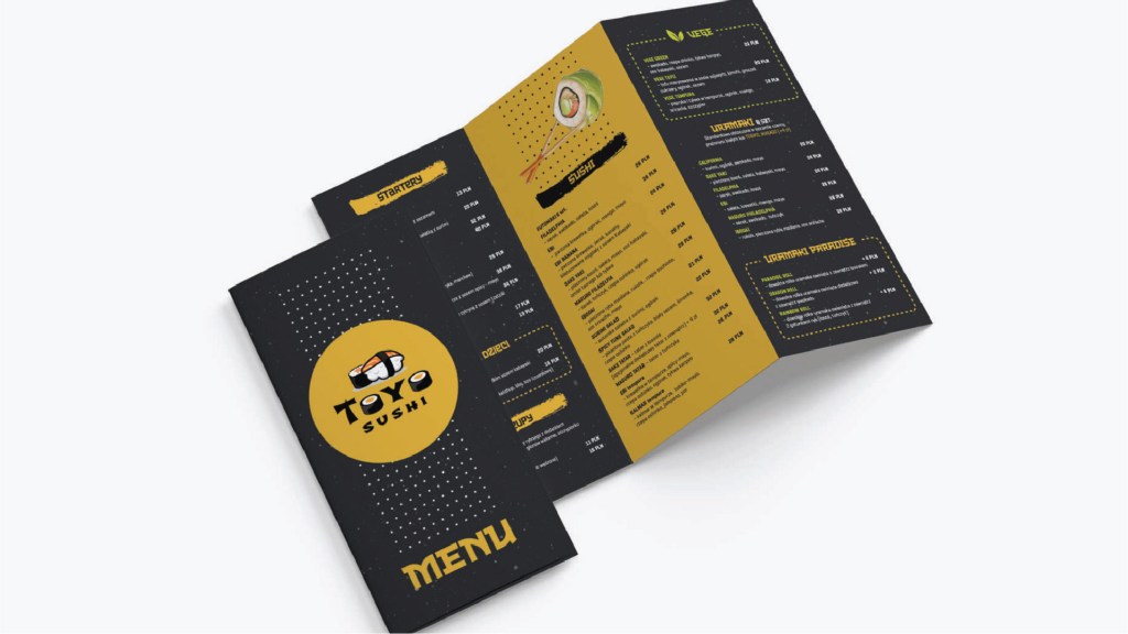 projektowanie kart menu
