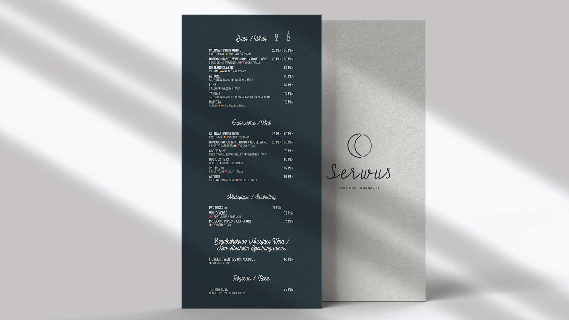 projektowanie kart menu